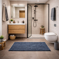 Kúpeľňová predložka Chenille Velvet tm. šedá