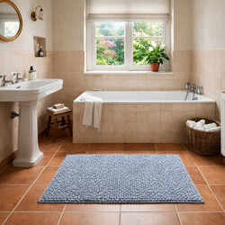 Kúpeľňová predložka Chenille Velvet sv. šedá