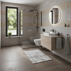 Kúpeľňová predložka Belweder multi sivá