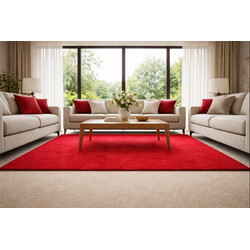 Kusový koberec Eton červený 15 štvorec