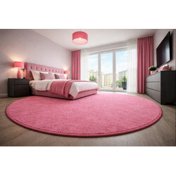 Kusový koberec Eton ružový 11 kruh