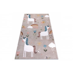 Detský kusový koberec Fun Unicorn with rainbow beige