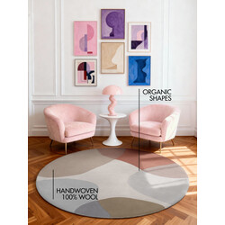 Kusový koberec Ted Baker Hackney 106356 Modrá kruh