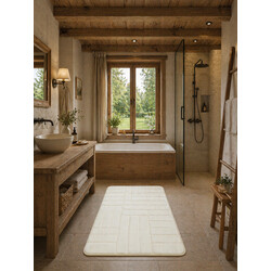 Protišmyková kúpeľňová predložka 3D 667 cream