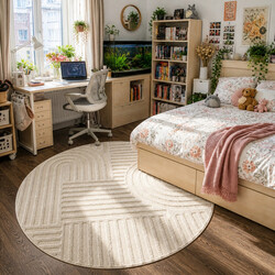 Kusový koberec Art 1121 Cream kruh