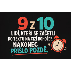Rohožka 9 z 10tich ľudí (prišlo neskoro) 40x60 cm - na von aj na doma