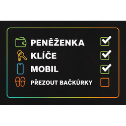 Rohožka Checklist 40x60 cm – na von aj na doma