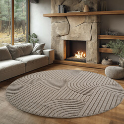 Kusový koberec Helix 2201 beige kruh