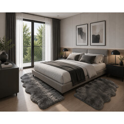 Kusový koberec Samba 495 Anthracite (tvar kožušiny)