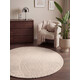 Kusový koberec Calmio Natural White kruh