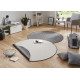 Kusový koberec Twin-Wendeteppiche 103097 grey cream kruh – na von aj na doma