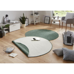 Kusový koberec Twin-Wendeteppiche 103095 green cream kruh – na von aj na doma