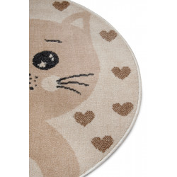Detský koberček Adventures 105963 Cream Beige kruh