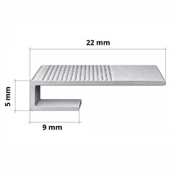 Profil ukončujúci pre SPC panel na stenu silver 2,6 m