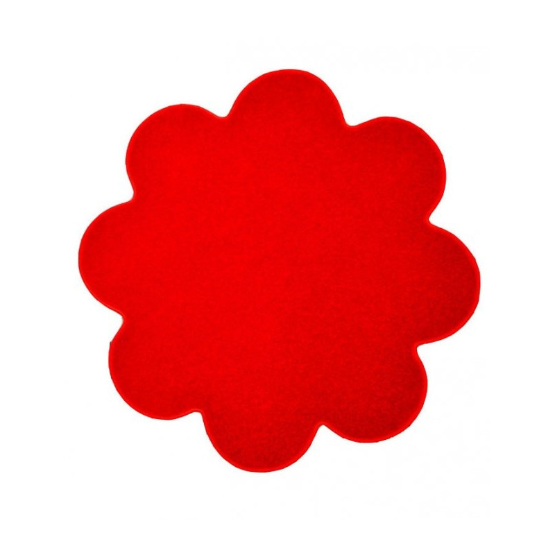 Kusový koberec Eton červený kvet