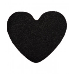 Kusový koberec Eton čierny srdce