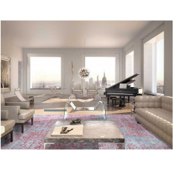 Ručne viazaný kusový koberec Diamond DC-JK 1 silver / pink