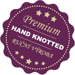 Ručne viazaný kusový koberec Diamond DC-Zigler Jeans blue / ivory