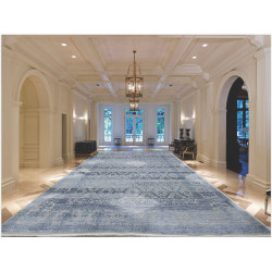 Ručne viazaný kusový koberec Diamond DC-HALI B Silver / blue