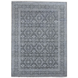 Ručne viazaný kusový koberec Diamond DC-HALI B Grey / silver