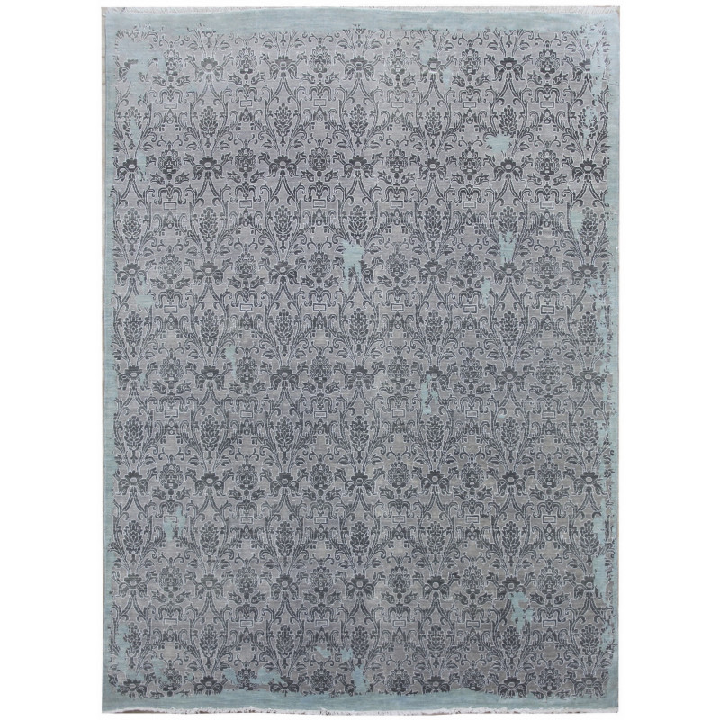 Ručne viazaný kusový koberec Diamond DC-M 5 Light grey / aqua