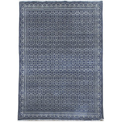 Ručne viazaný kusový koberec Diamond DC-OC Denim blue / silver