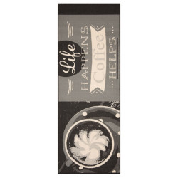 Behúň Life happens Coffee helps 67x180 Vibe 103489 grey