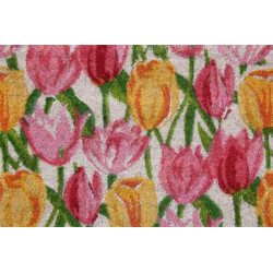 Rohožka Kokos farebná tulipány
