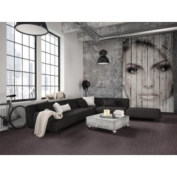 Kobercový štvorec Sonar Lines 4520 červenočierny 50 x 50 cm