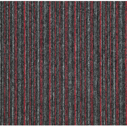 Kobercový štvorec Sonar Lines 4520 červenočierny 50 x 50 cm