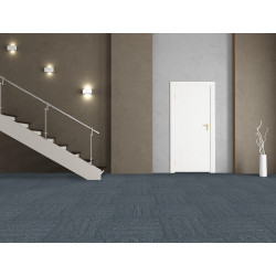 Kobercový štvorec Sonar Lines 4183 modrošedý 50 x 50 cm