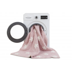 Ručne tkaný kusový koberec Stars Pink-White