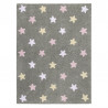 Ručne tkaný kusový koberec Tricolor Stars Grey-Pink