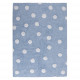 Ručne tkaný kusový koberec Polka Dots Blue-White