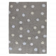 Ručne tkaný kusový koberec Tricolor Polka Dots Grey-Blue