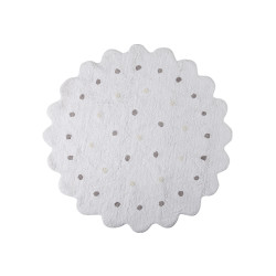 Ručne tkaný kusový koberec Little Biscuit White