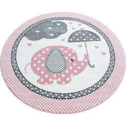 Kusový koberec Kids 570 pink kruh