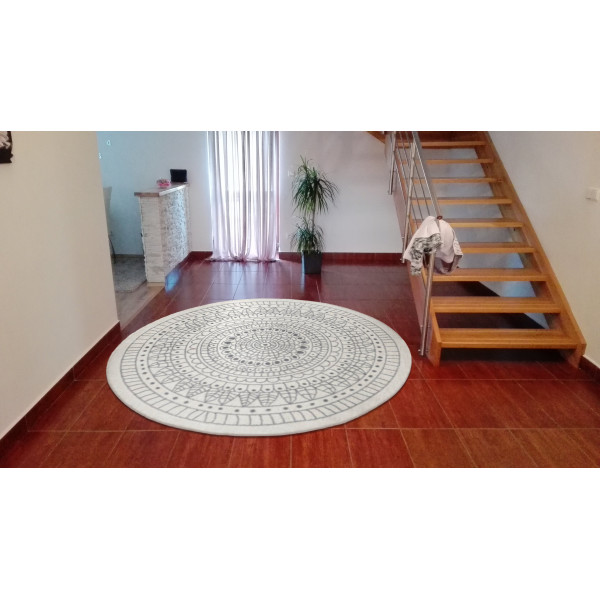 Kusový koberec Twin-Wendeteppiche 103143 creme grau