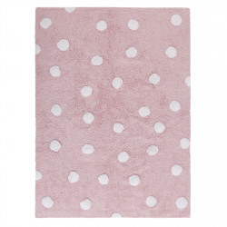 Pre zvieratá: Prateľný koberec Polka Dots Pink-White