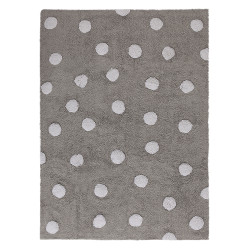 Pre zvieratá: Prateľný koberec Polka Dots Grey-White