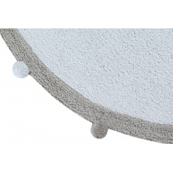 Pre zvieratá: Prateľný koberec Bubbly Soft Blue kruh