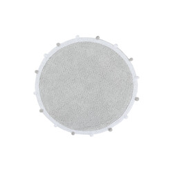 Pre zvieratá: Prateľný koberec Bubbly Light Grey kruh