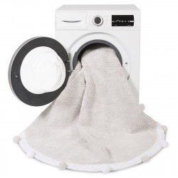 Pre zvieratá: Prateľný koberec Bubbly Light Grey kruh