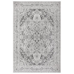 Kusový orientálny koberec Flatweave 104806 Cream / Black – na von aj na doma