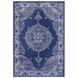 Kusový orientálny koberec Flatweave 104817 Blue / Cream