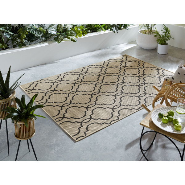 Kusový koberec Florence Alfresco Milan Beige / Black