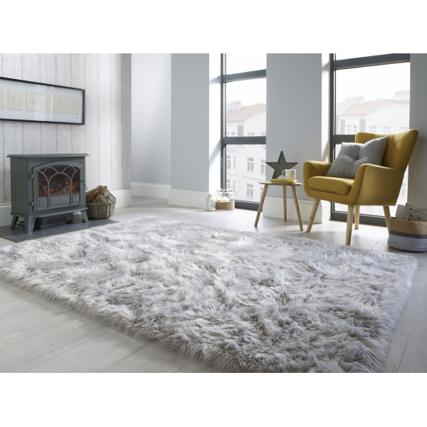 Kusový koberec Faux Fur Sheepskin Grey