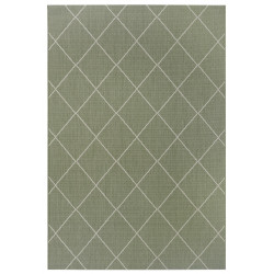 Kusový koberec Flatweave 104830 Green / Cream