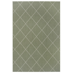 Kusový koberec Flatweave 104830 Green / Cream