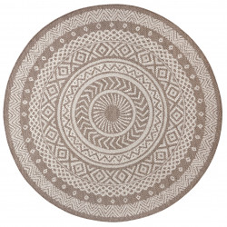 Kusový koberec Flatweave 104854 Light-Brown / Cream